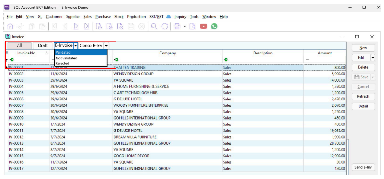 einvoice01-listinvoice